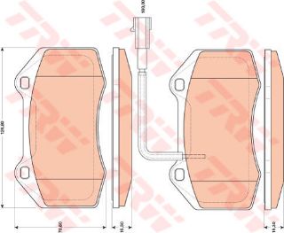 ÖN BALATA FİŞLİ GRANDE PUNTO 199 1.4 ABARTH 12/07 FIAT 500 1.4 10 ALFA MİTO 1.4TJET 1.4T 08 resmi