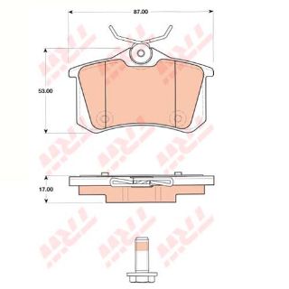 FREN BALATASI ARKA FLUENCE-MEGANE II-III-207-308-307-PARTNER-C3-C4-BORA-PASSAT 97>GOLF IV-V-POLO (87×53×17) resmi