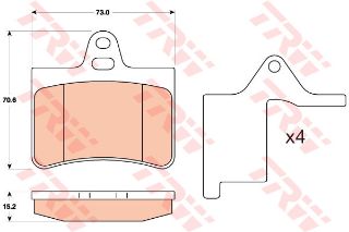 FREN BALATASI ARKA WVA 23305 -  70X706X152 MM  - CITROEN C5 BERLINA  / BREAK 03/01-   #### resmi