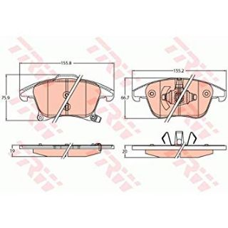 ÖN FREN DİSK BALATA ( FORD : MONDEO 2014- SMAX 2015- ) resmi