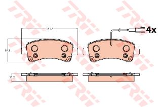 FREN BALATASI ARKA FİŞLİ DUCATO 06> / BOXER 06> / JUMPER 06> resmi