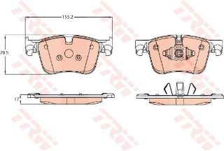 ON FREN BALATASI (PEUGEOT : PARTNER RIFTER 18- / 3008-5008 16- / CITROEN : C4 PICASSO 13-) resmi