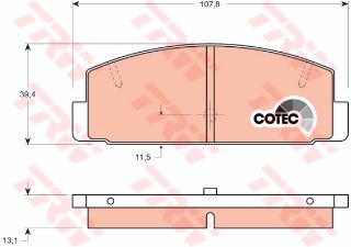 FREN BALATASI ARKA MAZDA 6 03>10 MAZDA 323 F 98> MAZDA 626 97>02 RX7 89> PREMACY 9> resmi