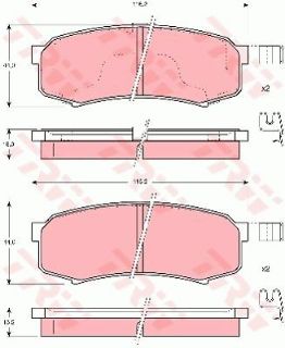 FREN BALATASI ARKA (116 MM) PAJERO IV  06- resmi