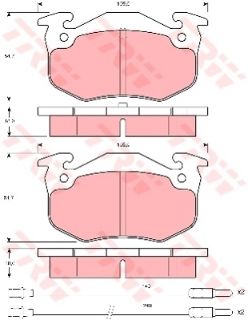ÖN BALATA CITROEN BX 1.1-1.4 82-92 54.7X105X18 resmi