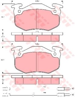 ÖN BALATA CITROEN BX 1.1-1.4 82-92 54.7X105X18 resmi