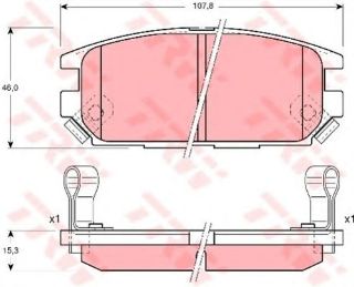 FREN BALATASI ARKA LANCER VI2.0 16V 01/99-10/03-SPACE WAGON2.0 GDI.2.4 GDI.2.4GDI 4X4 10/98-   #### resmi