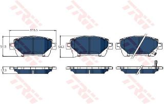 ÖN DİSK BALATA ELEKTRİKLİ ARAÇLAR İÇİN TOYOTA PRIUS LİFTBACK W2 -PRIUS SALOON W1 resmi
