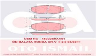 ÖN BALATA HONDA CR-V I II III 2.0 2.2 99/9.06 resmi
