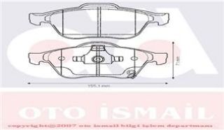 X ÖN BALATA AVENSİS 1.8 VVTI- 2.0D-4D 07/2001-02/2003 AVENSİS 2.0 VVTI 00-09 15 LİK resmi
