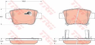 FREN BALATASI ARKA COROLLA VERSO 04>07 AVENSİS 03>08 1.6 resmi