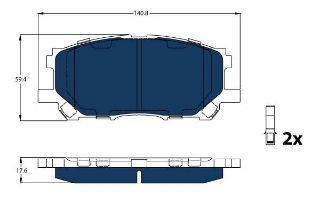 ÖN DİSK BALATA ELEKTRİKLİ ARAÇLAR İÇİN LEXUS RX U3 -TOYOTA HARRIER U3 resmi