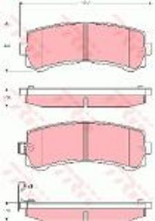 FREN BALATASI ARKA (121MM) PATROL GR V  İ61  00- (TAMİR TAKIM KIT) resmi