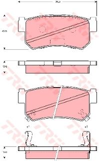 X ARKA BALATA DAEWOO MUSSO 2.2 TD-2.9 TD 99 SSANGYONG KORANDO 2.3-2.9TD 98 43.5X98.8X15.6 resmi