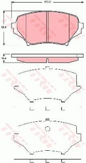 ÖN BALATA MAZDA MX5 1.61.8I16V2.0 00 05 GDB3401 597464 resmi