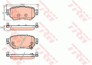 FREN BALATASI ARKA MAZDA 6 15> resmi