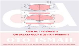 ÖN BALATA GOLF II 76/91 JETTA II 78/91 PASSAT II 81/88 CORDOBA İBİZA 93/96 resmi