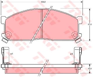 ÖN BALATA KİA BESTA 2.2D 96 BESTA 2.7D 99 MAZDA E2000 E2200 91-03 resmi