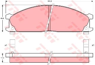ÖN  FREN BALATASI PİCK UP D22 TD25 98>02 URVAN 95>00 resmi
