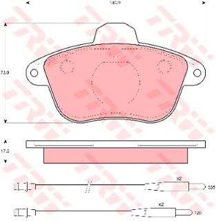ÖN  FREN BALATASI P605 2.0 SRI 91--SRTI 92--3.0 SVI 123 KW 91-97 FISLI resmi
