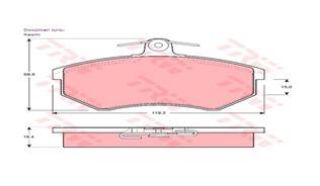 ÖN BALATA PASSAT 1.8 88-96 AUDI 80 A41.6 1.9TDİ 95-10 119.3 69.6 19.4 MM GDB854 resmi