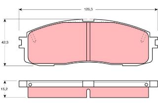 FREN BALATASI ARKA TOYOTA: CRESSIDA 2.8 85-88  SUPRA 3.0 88-93 resmi