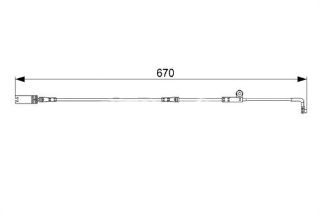 ÖN BALATA FİŞİ İKAZ KABLOSU BMW E60 520İ-523İ-525İ-530İ-545İ 03 10 E61 04 E63 04 E64 680MM resmi