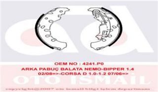 PABUCLU BALATA (203X38MM) İDEA  05-  NEMO 1.4 08-  BİPPER CORSA D 04- resmi