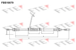 EL FREN TELİ ARKA SOL TRANSİT V347 PIKAP 2,2TDCI / 2,4TDCI / 3,2TDCI 06 /> (ARKADAN CEKER CIFT TEKER) / (DİSK FREN) UZUNLUK: 1533 / 1335 resmi