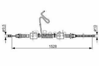 EL FREN TELİ ARKA SOL V184 2,0TDCI / 2,4TDCI 00>06 (A,CEKER ARKA TEK TEKER) OLCU: 1528 / 1238 resmi