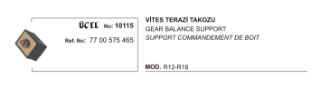 VİTES TERAZİ TAKOZU 10115 R12 7700575465 resmi