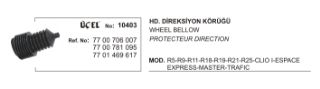 DİREKSİYON KÖRÜĞÜ HİDROLİK 10403 R9 R11 R19 R21 R25 CLİO-I EKSPRES MASTER TRAFIK resmi
