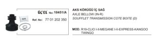 AKS KÖRÜĞÜ İÇ SAĞ R19-CLİO I-II-MEGANE I-EXPRESS-KANGOO-TWINGO resmi