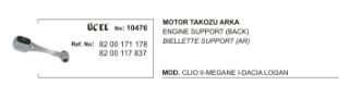 MOTOR TAKOZU ARKA ( RENAULT : MEGANE / CLIO 1.4 1.6 ) resmi