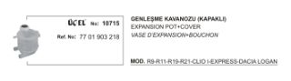 GENLEŞME KAVANOZU 10715 R9 11 19 21 CLİO-I EKSPRES DACİA LOGAN KAPAKLI resmi