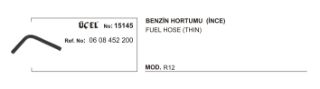 YAKIT HORTUMU INCE DİRSEK  R12 1.6 69-00 resmi