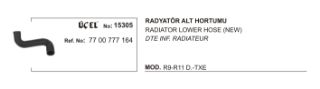 RADYATÖR HORTUMU ALT 15305 R9 R11 DİZEL TXE 7700777164 resmi