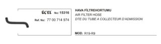 HAVA FİLTRE HORTUMU R9-R11-R19  1.6 CARB. C2J C2L resmi