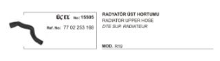 RADYATÖR HORTUMU ÜST 15505 R19 1.4 1.6 7702253168 resmi