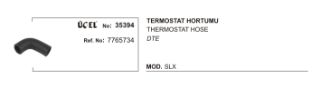 TERMOSTAT HORTUMU DOĞAN SLX 1.6 95-04 resmi