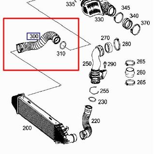 TURBOSARJ HORTUMU SAĞ C-CLASS W204 07>14 S204 07>14 resmi