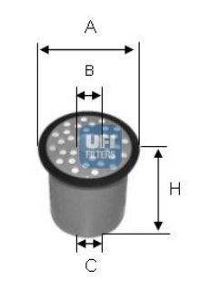 YAKIT FİLTRESİ CLİO 1.9D - MGN I 1.9D - SAFRANE 2.1DT-2.5DT SAFRANE II 2.2DT resmi