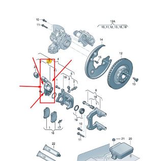 PARK FREN MOTORU SAĞ / SOL (7,5MM) A4 A5 Q5 12> resmi