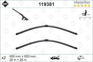 SWF VİSİOFLEX FLAT BLADE (MUZ TİPİ) SİLECEK (X2) (650+650 MM) MERCEDES E SERİSİ (W211) resmi