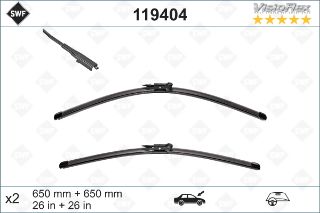 SWF VİSİOFLEX FLAT BLADE (MUZ TİPİ) SİLECEK (X2) (650+650 MM) SEAT LEON resmi