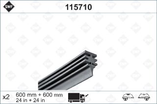 SWF VİSİOFLEX FLAT BLADE (MUZ TİPİ) SİLECEK (X1) (405 MM) (ARKA) VW TOURAN, TRANSPORTER (T5) (ARKA TEK KAPI) resmi