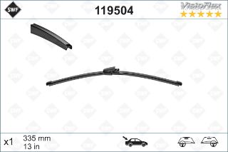 SWF VİSİOFLEX FLAT BLADE (MUZ TİPİ) SİLECEK (X1) (335 MM) (ARKA) VW POLO 09; 02 > ARKA , GOLF 5 10; 03 > resmi