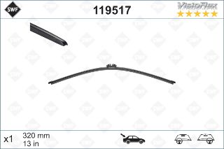 SWF VİSİOFLEX FLAT BLADE (MUZ TİPİ) SİLECEK (X1) (330 MM) (ARKA) AUDI Q5 (11/08>) resmi