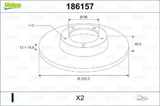 ÖN FREN AYNASI UNO 70 240.5X12X4DL resmi