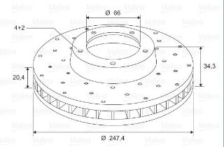 ÖN FREN AYNASI P106 I-II 91-02 206 98 306 93-01 SAXO 96-03 XSARA 97-00 247X20.4X4DLXHAVALI resmi